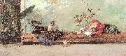 Marsal, Mariano Fortuny y The Artist's Children in the Japanese Salon Spain oil painting artist